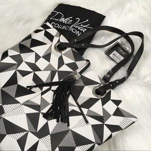Dolce Vita Black and White Geometric Tote